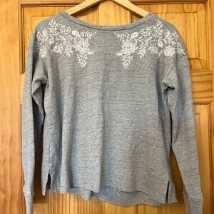 LOFT Heather Gray Knit Top